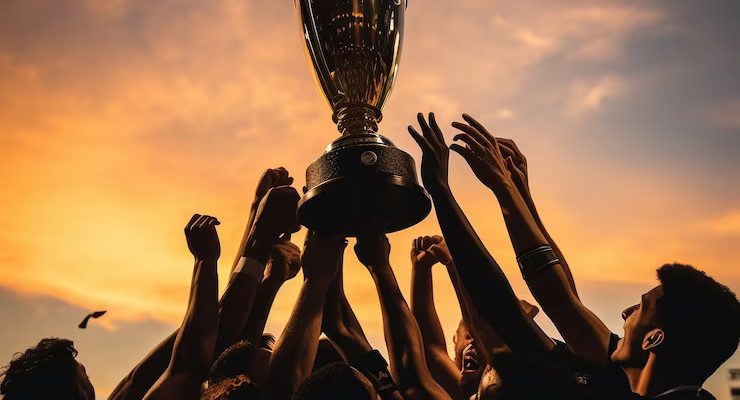 soccer-players-celebrating-victory-with-trophee_23-2150821488