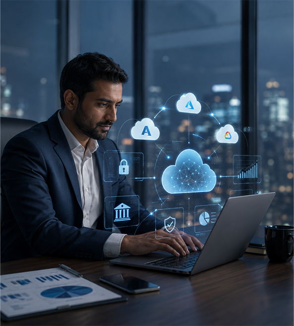 Multi-cloud management for financial services